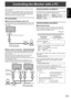 Page 27
ENGLISH
25E
Controlling the Monitor with a PC
You can control this monitor from a PC via RS-232C (COM 
port) on the PC.
You can also connect multiple monitors via a daisy chain by 
using a PC. By assigning ID numbers to each monitor (see 
page 26), you can make input mode selection/adjustment or 
can check the status of a speciﬁc monitor.
PC connection
One-to-one connection with a PC
Connect with RS-232C straight cable between the PC’s COM 
port (RS-232C connector) and the RS-232C input terminal on...