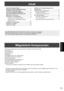 Page 45DEUTSCH
7D
Inhalt
WICHTIGE INFORMATIONEN ..........................................1
VEREHRTE KUNDIN, VEREHRTER KUNDE  .................. 3
SICHERHEITSVORKEHRUNGEN  .................................... 3
TIPPS UND SICHERHEITSHINWEISE  .............................5
WICHTIGE HINWEISE ZUR BEFESTIGUNG  ................... 6
Mitgelieferte Komponenten  ............................................7
Anschließen von Zusatzgeräten  .....................................8
Verbindung mit PC oder AV-Geräten...