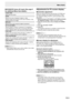 Page 15E15
nADVANCED items (AV input) (See page 9 
for additional Menu item details.)
FLESH TONE
Adjust the hue control.
3D-NR
Reduce the noise of playback images on video.
Setting a higher level reduces more noise. However, it may 
cause blurring on an image.
MPEG-NR
Reduce block noise caused by digital compression.
3D-Y/C (AV VIDEO)
Specify whether to perform 3-dimension Y/C separation.
If dot interference or cross-color is occurring in fast-motion 
scenes, selecting “OFF” may improve the image quality....