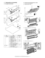 Page 348MX-2300/2700 N/G  TRAY PAPER FEED SECTION  E – 4
3. Disassembly and assembly
A. Tray paper feed section
(1) Remove the tray paper feed unit 1 and 2.
1) Remove the right cabinet front.
2) Remove the tray 1 and 2.
3) Remove the right lower door unit.
4) Remove the paper feed movable PG lower.
5) Remove the paper feed unit 1, 2.
Unit Parts Maintenance
(1) Tray paper 
feed unit 1, 2a Paper pickup roller✕{
b Paper feed roller✕{
c Separation roller✕{
d Tray 1 transport cover 
detection
e Transport roller 7...