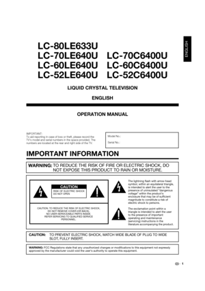 Page 3TO REDUCE THE RISK OF FIRE OR ELECTRIC SHOCK, DO 
NOT EXPOSE THIS PRODUCT TO RAIN OR MOISTURE.WARNING: 
The lightning ﬂash with arrow-head 
symbol, within an equilateral triangle, 
is intended to alert the user to the 
presence of uninsulated “dangerous 
voltage” within the product's 
enclosure that may be of sufﬁcient 
magnitude to constitute a risk of 
electric shock to persons.
The exclamation point within a 
triangle is intended to alert the user 
to the presence of important 
operating and...