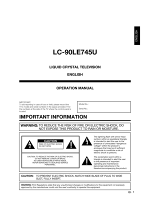 Page 3TO REDUCE THE RISK OF FIRE OR ELECTRIC SHOCK, DO 
NOT EXPOSE THIS PRODUCT TO RAIN OR MOISTURE.WARNING: 
The lightning ﬂash with arrow-head 
symbol, within an equilateral triangle, 
is intended to alert the user to the 
presence of uninsulated “dangerous 
voltage” within the product's 
enclosure that may be of sufﬁcient 
magnitude to constitute a risk of 
electric shock to persons.
The exclamation point within a 
triangle is intended to alert the user 
to the presence of important 
operating and...