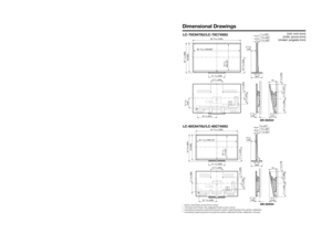 Page 97Unit: inch (mm)
Unité: pouce (mm)
Unidad: pulgada (mm)
Dimensional Drawings
LC-70C8470U/LC-70C7450U
LC-60C8470U/LC-60C7450U
217/64 (536)
343/32
(865.60)
*1
6019/32 (1538.88)*1
6249/64 (1594)
3911/32 (999)
38 (965)
2027/32 (529)
AN-52AG4
411/64(106)
153/4 (400)7
3/4 (200)
153/4 (400)
1313/64
(335)
111/32 (280)
253/4 (654)
17/64 (28)*2
213/64 (56)*4
615/64(158)
135/64 (39)*3
147/32(361)
1749/64 (451)9
17/32 (242)
19
21/32 (499)
93/32(231)
10°
217/64 (536)
5447/64 (1390)
3459/64 (887)
33 (838)
297/16...