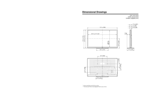 Page 85Unit: inch (mm)
Unité: pouce (mm)
Unidad: pulgada (mm)
Dimensional Drawings
291/32 (737)173/32(434)
39
15/64
(996.30)*
1
6947/64(1771.20)*1
735/16 (1862)
45
3/32(1145)
43
25/32(1112)
23
63/64 (609)
15
3/4(400) 7
7/8(200)
235/8(600)
13
15/64(336)
1637/64(421)
71/16(179)
231/64(63)*2
329/32(99)
31/2(89)
*1  Active area/Área activa/Zone active*2  Thinnest part/Parte más delgada/Partie la plus mince
-$-&6@&@$PWFSJOEE 