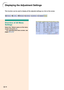 Page 82-78
This function can be used to display all the adjusted settings as a list on the screen.
Displaying the Adjustment Settings
Overview of All Menu
Settings
Select the “Status” menu on the menu
screen and press 
 .
➝ For operating the menu screen, see
pages 42 to 45.
-78 