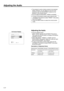 Page 27E-27
Adjusting the Audio
On-Screen Display
AUDIO
TREBLEBASSRESET
0 0
0
:SEL.
:ADJ.:ENDMENU
 R L + - + -
BALANCE
ADJUSTMENT  button
Increased audio from the
left speaker
Weaker treble
Weaker bassADJUSTMENT  button
Increased audio from the
right speaker
Stronger treble
Stronger bassSelected items
BALANCE
TREBLE
BASS
·The projectorÕs audio is factory preset to the standard
setting. However, you can adjust it to suit your own
preference with the ADJUSTMENT buttons on the
projector or the remote control.
·You...