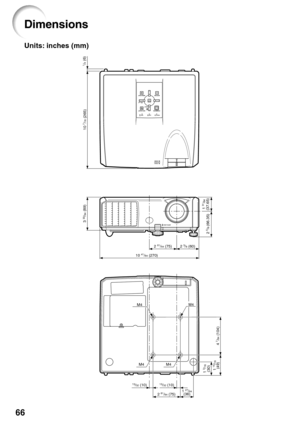 Page 7066
Dimensions
Units: inches (mm)
10 7/16 (265)
3 
33/64 (89)
1 31/64
(37.65)
2 
5/8 (66.35)
2 61/64 (75)
10 
41/64 (270) 2 
3/8 (60)
1/4 (6)
M4M4
M4M4
4 7/64 (104)
1 
15/16(49)
13/32 (10)13/32 (10)
1 3/16(30)
2 61/64 (75) 1 27/64(36) 