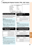 Page 4743
Useful
Features
Adjusting the Projector Function (“PRJ - ADJ” menu)
Picture
Auto SearchSCR - ADJPRJ - ADJHelp
Auto Sync
Auto Power Off
System Sound
System Lock
h On On
On
On
SEL./ADJ. ENTER END0 Lamp Timer(Life) 100%
Speaker OnRS-232C 9600 bpsFan Mode Normal
1 11 1
1 Auto Search Function
This function automatically searches for and
switches to the input mode in which signals are
being received, when the projector is turned on,
or when the INPUT button is pressed.
When “Auto Search” is set to “On”
• If...