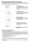 Page 11E-11
Using the Image Invert/Reverse Function
This projector is equipped with an image invert/reverse function. The projected image can be inverted or reversed
by using the MENU button and the ADJUSTMENT Ä/¶ and §/© buttons.
1
BLK SCRN DISP IMAGE  ADJ.
REVERSE
INVERT INPUT  DISPLAY[OFF]
[OFF]
[OFF] [
OFF]
:SEL.
:ADJ.:ENDMENU
BLK SCRN DISP IMAGE  ADJ.
REVERSE
INVERT INPUT  DISPLAY[OFF]
[ON]
[OFF] [
OFF]
:SEL.
:ADJ.:ENDMENU
22. Reversed Image Mode
In the IMAGE ADJ. menu, press the ADJUSTMENT
Ä/¶ buttons to...