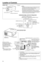 Page 5E-5
Location of Controls
FRONT VIEW
Cautions:
¥ The exhaust vent, the lamp cage cover and adjacent areas may be
extremely hot during projector operation. To prevent injury, do not
touch these areas until they have sufficiently cooled.
¥ Allow at least 4( (10 cm) of space between the cooling fan (exhaust
vent) and the other nearest wall or obstruction.
¥ If the cooling fan becomes obstructed, a protection device will
automatically turn off the projector lamp. This does not indicate a
malfunction. Remove...