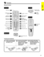 Page 9E-8
Important
Information
Front View
Remote Control
Part Names
17
17
37
23
17
33
34
43
21
17
23
1922
23
2222
25
29
36
35
22
Top View
Rear View
Inserting the batteries
13Press in and downward
on the arrow to remove
the battery cover.2Insert two AA size batteries
for the remote control,
making sure their polarities
match the ~ and ! marks
inside the battery
compartment.Insert the side tabs of
the battery cover into
their slots and press the
cover in until it is
properly seated.
VOLUME buttons
(`/1)...