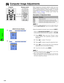 Page 30E-29
Operation
Computer Image Adjustments
When displaying computer patterns which are very
detailed (tiling, vertical stripes, etc.), interference may
occur, causing flickering, vertical stripes, or contrast
irregularities in portions of the screen. Should this occur,
adjust “Clock”, “Phase”, “H-Pos” and “V-Pos” for
optimum computer image.
•Computer image adjustment can be made easily by
pressing AUTO SYNC (). See the next page for details.
(GUI) On-Screen Display
2, 3, 4 1, 5
Projector
Clock
Phase...