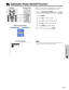 Page 39E-38
Useful Features
When no input signal is detected for more than 15
minutes, the projector will automatically shut off.
(Slide the MOUSE/ADJUSTMENT switch
on the remote control to the ADJ. position.)
1Press MENU.
2Press ß/© to select “Options”.
3Press ∂/ƒ to select “Auto Power Off”.
4Press ß/© to select the “
” or “”.
5Press ENTER to save the setting.
6To exit from the GUI, press MENU. (GUI) On-screen Display
Automatic Power Shutoff Function
5 2, 3, 4 1, 6
ProjectorRemote control
MOUSEADJ.
On-screen...