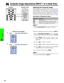 Page 30E-29
Operation
Adjusting the Computer Image
When displaying computer patterns which are very
detailed (tiling, vertical stripes, etc.), interference may
occur between the LCD pixels, causing flickering,
vertical stripes, or contrast irregularities in portions of
the screen. Should this occur, adjust “Clock”, “Phase”,
“H-Pos” and “V-Pos” for the optimum computer image.
•Computer image adjustments can be made easily by
pressing AUTO SYNC (
). See page 32 for details.
(GUI) On-screen Display
2, 3, 4 1, 5...