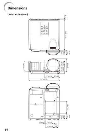 Page 6864
Dimensions
Units: inches (mm)
1/4 (6) 10 
7/16 (265)
13/32(10)1 5/8
(41.2) 4
 7/64 (104) 1
 15/16(49)
(Ø110.6)1
 31/64
(37.65) 2
 45/64
(68.35)
2 3/8 (60) 2 61/64 (75)
10
 41/64 (270)
3 33/64 (89)
1
 3/16(30)
13/32 (10) M4
M4 M4M413/32 (10)
2
 61/64 (75)1 27/64(36) 