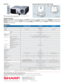 Page 4ModelsPG-F312X / PG-F317XPG-F262XPG-F212X
Display device 0.55" DLP® chip x 1
Resolution XGA (1,024 x 768)
Brightness 3,000 ANSI lumens2,600 ANSI lumens 2,300 ANSI lumens
Contrast ratio 2,200:1
Lens F number
F2.5-2.6
Zoom Manual, x1.15 (f=20.4-23.5 mm)
Focus Manual
Picture size 40" to 300"
Projector distance 40": 4' 11" – 5' 8";  100": 12' 3" – 14' 2";  300": 36' 10"
Input signals Computer RGB  *Compression
UXGA*
1*2, SXGA+*1*2, SXGA*1,...