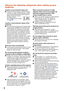 Page 10
8
Observe the following safeguards when setting up your 
projector.
Caution concerning the lamp unit
Potential hazard of glass particles if lamp 
ruptures. In case of lamp rupture, contact 
your nearest Sharp Authorized Projector 
Dealer or Service Center 
for replacement.
See “Regarding the Lamp” 
on page 
56.
Caution concerning the setup of the 
projector
For minimal servicing and to maintain high 
image quality, SHARP recommends that 
this projector be installed in an area free 
from humidity, dust...