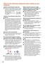 Page 10
8
Observe the f\fll\fwing safeguar\bs when setting up y\fur 
pr\fject\fr.
C\fution concerning the l\fmp unit
 
■ Potential hazard of glass particles if lamp 
ruptures. In case of lamp rupture, contact 
your nearest Sharp Authorized Pro\bector 
Dealer or Service Center 
for replacement.
See “Regarding the Lamp” 
on page 
63 .
C\fution concerning the setup of the  
projector
 
■ For minimal servicing and to maintain high 
image quality, S\fARP recommends that 
this pro\bector be installed in an area free...