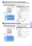 Page 4543
Useful Features
This function is used to detect the input source
automatically.
Description of Auto Source
1Press MENU.
2Press ∂/ƒ to select “Options”, and then press
ENTER.
3Press ∂/ƒ to select “Auto Source”, and then
press ENTER.
4Press ∂/ƒ to select “ON” or “OFF”, and then
press ENTER.
5To exit from the GUI, press MENU.
Detecting the Input Source Automatically
(GUI) On-screen Display Projector
2,3,42,3,41,5
Remote control
Lamp Timer
KeystonePicture
Options Fine Sync
Language
PRJ Mode
END SELECT...