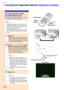 Page 36Correcting the T rapezoidal Disto rtion ( Keystone Correction )
Correcting the Trap- 
ezoidal Distortion
This function allows for Keystone (On-screen 
Trapezoidal Distortion) Correction.
Note
•Keystone Correction is the correction for 
trapezoidal distortion that occurs when 
the image is positioned away from the
center axis of the screen.
• The trapezoidal distor tion can be corrected
up to an angle of approximately  ±35 de-
grees.
1Press .
• Pressing  again while the BOR-
DER, STRETCH or SMART STRETCH...