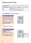 Page 46Adjusting Computer Images
Use the Fine Sync function in case of irregularities such as vertical st\
ripes or flickering in 
portions of the screen.
When Auto Sync is OFF
When “Auto Sync ” is  “OFF ”, interference
such as flickering or vertical stripes may oc- 
cur if displaying tilings or vertical stripes. 
Should this occur, adjust  “Clock ”,  “Phase ”,
“ H-Pos ” and  “V- Po s ” for obtaining an opti-
mum image.
Select  “Clock ”, “ Phase ”, “ H-Pos ” or  “V-
Pos ” in the  “Fine Sync ” menu  ➝ For...