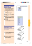 Page 41Basic Operation
-37
Z
o
o
m
 
in
Z
o
o
m
 o
u
t
Selecting the On-screen
Display Language
•The on-screen display language of the pro-
jector can be set to English, German, Span-
ish, Dutch, French, Italian, Swedish, Por-
tuguese, Chinese, Korean or Japanese.
•The following explanation uses operations
from the projector as example.
1Press .
•The menu will be displayed.
2Press  or  to select
“Language”.
3Press  or  to select
the desired language, and then
press 
.
4Press .
•The desired language will be set...