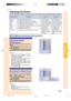 Page 63Basic Operation
Adjusting the Picture
You can adjust the projector’s picture to your preferences with the following picture settings.
Selected Item Description button button
Contrast
Bright
Color
Tint
Sharp
Red
Blue
CLR TempFor adjusting the contrast level
For adjusting the brightness of an image
For adjusting the color intensity of the image
For adjusting the tones of an image
For making sharper or softer the contour of an image
For adjusting the redness level
For adjusting the blue level
For adjusting...