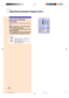 Page 68-64
Auto Sync Display
Function
Used to set the screen displayed during Auto
Sync.
Select “Auto Sync” in the “Fine Sync”
menu on the menu screen.
➝ For operating the menu screen, see
pages 50 and 52.
➝ For operating the menu screen using
the GyroRemote see pages 54 and 55.
Note
•.....The image set as a background
image  is projected.
•
.....The computer image being ad-
justed is displayed.
-64
Adjusting Computer Images (cont.)
PG-M25X#E#p50_64.p6502.4.29, 3:16 PM 64 