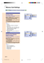 Page 82-78
Memory Card Settings
Setting Files
You can limit the files displayed in the Index
mode according to their type.
Select “Display File” in the Memory
Card menu 
on the menu screen.
➝ 
For operating the menu screen, see
pages 50 and 52.
➝ For operating the menu screen using
the GyroRemote see pages 54 and 55.
Note
•All Files
All the files and folders are displayed.
•Image File
Only images files and folders are
displayed. The types of images files that
can be displayed are as follows:
JPEG, VQ, TIFF,...