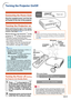 Page 33-29
Basic Operation
Turning the Projector On/Off
Info
•English is the factory preset language. If you want to
change the on-screen display to another language,
change the language according to the procedure on
page 60.
Lamp
indicator Power
indicator
STANDBY
button
ON button
ON button
STANDBY
button
▼On-screen Display
Info
•Do not unplug the power cord during projection or cool-
ing fan operation. The cooling fan in this projector contin-
ues to run for about 90 seconds after the projector enters
the...