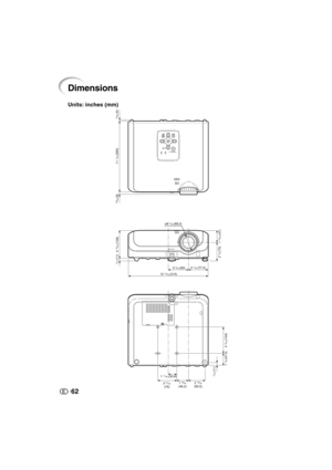 Page 6362
Dimensions
Units: inches (mm)
12 13/32 (315)3 
1/16 (77.5)
2 
19/32(65.5) 1 53/64(46.2) 3 
5/32 (80)
1 55/64 (47) 2 
7/8 (73)
2 61/64(75) 1 
11/32 (33.8)
4 19/64 (109)
1 
7/8 (47.5)
4 7/64 (104)
7/16 (11)11 
1/32 (280)
23/64 (9)
13/64 (5)
7/16 (11)
ø9 7/64 (69.2)
DT-500_EN_m06.2.16, 10:04 AM 62 