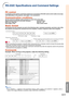 Page 73-69
Appendix
Return code (0DH)C1    C2    C3   C4    P1    P2    P3    P4
Response code format
Normal response
Problem response (communication error or incorrect command)
O      K E      R      R
Command 4-digitParameter 4-digit Command format
Return code (0DH)Return code (0DH)
CONTROL CONTENTS
Standby
Power On
INPUT1
INPUT2
INPUT3
INPUT1 SIGNAL TYPE : AUTO 
INPUT1 SIGNAL TYPE : RGB
INPUT1 SIGNAL TYPE : COMPONENT
Lamp Usage Time (hour)
Remaining Lamp Life (Percentage)
Lamp Status
Unit Status
Model Name...