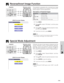 Page 37E-36
Useful Features
Reverse/Invert Image Function
This projector is equipped with a reverse/invert image
function which allows you to reverse or invert the pro-
jected image for various applications.
Description of Projected Images
Projector Remote control
(GUI) On-screen Display
Selected item
Front
CeilingFront
Rear
CeilingRearProjected image
Normal image
Inverted image
Reversed image
Reversed and inverted image
1Press MENU.
2Press ∂/ƒ  to select “PRJ Mode”, and then press
ENTER.
3Press ∂/ƒ to select...