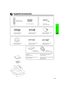 Page 11E-10
Setup & Connections
Power cord
QACCU5013CEZZ
Computer RGB cable
QCNW-5304CEZZ
Computer audio cable
QCNW-4870CEZZ
Remote control
RRMCG1579CESA
Two AA size batteries
Lens cap
PCAPH1307CESB Extra air filter
PFILD0076CEZZ
Supplied Accessories
CD-ROM
UDSKA0019CEN1
LCD projector operation manual
TINS-7023CEZZLCD projector quick reference
TINS-7025CEZZ
Sharp Advanced Presentation Software
operation manual
TINS-7054CEZZ
DIN-D-sub RS-232C cable
QCNW-5288CEZZ
USB mouse control cable
QCNW-5680CEZZ
PS/2 mouse...