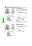 Page 32E-31
Operation
Computer Image Adjustments (INPUT 1 or 2 mode Only)
Special Mode Adjustment
Ordinarily, the type of input signal is detected and the
correct resolution mode is automatically selected.
However, for some signals, the optimal resolution mode
in “Special Modes” on the “Fine Sync” menu screen
may need to be selected to match the computer display
mode.
(Slide the MOUSE/ADJUSTMENT switch
on the remote control to the ADJ. position.)
1Press MENU.
2Press ß/© to select “Fine Sync”.
3Press ∂/ƒ to...