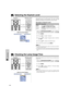 Page 42E-41
Useful FeaturesThis function allows you to check the accumulated lamp
usage time.
(Slide the MOUSE/ADJUSTMENT switch
on the remote control to the ADJ. position.)
1Press MENU.
2Press ß/© to select “Options”. The lamp usage
time will be displayed.
•It is recommended that the lamp be replaced after
approximately 1,400 hours of usage. See pages 48 and 49
for lamp replacement.
2 1
Projector
MOUSEADJ.
Remote control
Selecting the Keylock Level
This function can be used to lock the use of certain
operation...