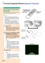 Page 42Correcting Trapezoidal Distortion (Keystone Correction)
Correcting Trapezoidal
Distortion
This function allows for Keystone (On-screen
Trapezoidal Distortion) Correction.
Note
•When the image is projected either from
top or from bottom towards the screen at
an angle, the image becomes distorted
trapezoidally.
The function for correcting trapezoidal dis-
tortion is called Keystone Correction.
•The Keystone Correction can be adjusted
up to angle of approximately ±35 degrees.
1Press .
•Pressing  again while...