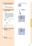 Page 47Basic Operation
-43
2Press 
\ \\ \
\ or 
| || |
| to select the
menu you want to adjust.
Note
•For details on the menus, see the
tree charts on pages 40 and 41.
3Press 
' '' '
' or 
" "" "
" to select the item
you want to adjust.
Note
•To display a single adjustment item,
press 
 after selecting the item.
Only the menu bar and the selected
adjustment item will be displayed.
Then if you press ' or ", the fol-
lowing item (“Red” is after “Bright”)
will be...