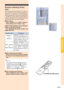 Page 49Basic Operation
-47
Picture Setting Func-
tion
This function stores all items set in “Picture”.
Five settings can be stored separately in
“Memory 1” to “Memory 5”. Each stored set-
ting is reassigned to each input mode (INPUT
1 to INPUT 5). Even when the input mode or
signal is changed, you can easily select opti-
mal settings from the stored settings.
When Saving:
Select “Memory #” or “INPUT # Memory”
before setting on the “Picture” menu.
Select “Picture Setting” in the “Picture”
menu on the menu...