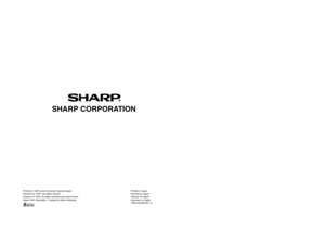 Page 98SHARP CORPORATION
Printed in Japan
Imprimé au Japon
Impreso en Japón
Impresso no Japão
TINS-A970WJZZ 
1
XV-Z12000
OPERATION MANUAL
MODE D’EMPLOI
MANUAL DE OPERACION
MANUAL DE OPERAÇÃOXV-
Z12000
PROJECTOR
PROJECTEUR
PROYECTOR
PROJETOR
ENGLISH .............
 -1 – 
 -96
FRANÇAIS ...........
 -1 – 
 -95
ESPAÑOL ............
 -1 – 
 -94
PORTUGUÊS ......
 -1 –
 -94
Printed on 100% post-consumer recycled paper.
Imprimé sur 100% de papier recyclé.
Impreso en 100% de papel reciclado de postconsumo.
Papel 100%...