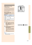 Page 46-45
Adjustments and Settings
Adjusting the Color
Temperature
This function allows for selecting the desired
color temperature. With the lower value se-
lected, the projected image becomes warmer,
reddish and incandescent-like while with the
higher value, the image becomes cooler, blu-
ish and fluorescent-like.
Select “CLR Temp” in the “Picture”
menu on the menu screen.
➝For operating the menu screen, see
pages 38 to 41.On-screen Display
  5500K
  6500K
  7500K
  8500K
  9300K
10500K
Selected...