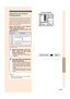 Page 47-45
Adjustments and Settings
Adjusting the Colour
Temperature
This function allows for selecting the desired
colour temperature. With the lower value se-
lected, the projected image becomes warmer,
reddish and incandescent-like while with the
higher value, the image becomes cooler, blu-
ish and fluorescent-like.
Select “CLR Temp” in the “Picture”
menu on the menu screen.
➝For operating the menu screen, see
pages 38 to 41.On-screen Display
  5500K
  6500K
  7500K
  8500K
  9300K
10500K
Selected...