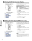 Page 37E-37
Basic Operation
Turning On/Off the On-screen Display
This function allows you to turn on or off the on-screen
messages that appear during input select.
1Press MENU.
2Press 
/ to select “Options”.
3Press 
/ to select “OSD Display”, and then
press 
.
4Press 
/ to select the desired On-screen
Display.
5Press ENTER to save the setting.
6To exit the GUI, press MENU.
(GUI) On-screen Display
Setting the Video Signal (VIDEO menu only)
The video input system mode is preset to “Auto”;
however, it can be...