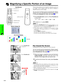 Page 42E-41
Operation Buttons
Magnifying a Specific Portion of an Image
This function allows you to magnify a specific portion of
an image. This is useful when you want to display a
detailed portion of the image.
You can only use these tools by accessing the “Button
Assign” list on your GyroRemote. Choose popup list “3/
5” and press Function (1) or (2). (See page
 33.)
1Press Function (2) to zoom in. (Press Function (1)
to zoom out.)
149163664
2To return to 1, press UNDO.
•If you press Function (1) when...