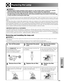 Page 69E-68
Maintenance &
Troubleshooting
46Remove the air filter.5Replace the air filter.
13Turn off the power.2Disconnect the power
cord.
Unplug the power cord from the
AC socket.
Remove the bottom
filter cover.
Replace the filter
cover.
Insert the tab on the end of the
filter cover into the filter cover
opening and press the filter
cover into position. Grasp the air filter between your
fingers and lift it out of the filter
cover.
Turn over the projector. Press the
tab and lift open the filter cover
in the...