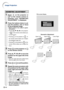 Page 46-42
Geometric Adjustment
Upper Left Upper Right Lower RightLower Left
GEOMETRIC ADJUSTMENT
1Press  on the projector or
 on the remote control re-
peatedly until “GEOMETRIC
ADJUSTMENT” is displayed.
2Press the buttons below to ad-
just the position, size or focus
of the projected image.
• Match screen’s four sides to green
test pattern.
• Pressing 
'
' '
'
' , 
"
" "
"
" , 
\
\ \
\
\  or 
|
| |
|
|  on the projector
or 
  on the remote  control allows you
to shift...