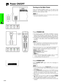 Page 20E-19
Setup & Connections
Power ON/OFF
Press the MAIN POWER switch on the side of the
projector. The POWER indicator lights up red and the
projector enters standby mode.
•When the main power is not on, the remote control cannot
be used to operate the projector.
Turning on the Main Power
TEMP LAMP2 LAMP1 POWER
21
Press POWER ON.
•The flashing green LAMP REPLACEMENT indicator
shows that the lamp is warming up. Wait until the
indicator stops flashing before operating the projector.
•If the power is turned...
