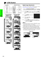 Page 30E-29
Setup & Connections
LENS Button
Projector
1.2.3 4.5.6
1, 4a
4b 32
4b
Remote Control
On-screen Display
(Example: 4:3
NORMAL image)On-screen Display
(Example: 16:9
WIDE image)
1Press LENS to select mode. Each time LENS is
pressed, the screen changes as shown on the
left.
2Press ENTER to display test
pattern.
3Press 
∂/ƒ/ß/© to make
adjustments.
4a. Press LENS until normal screen appears.
b. To reset the “KEYSTONE” and “DIGITAL SHIFT”
setting, press UNDO.
Digital Image Adjustments
This function can be...