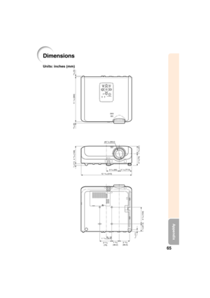 Page 6765
Appendix
Dimensions
Units: inches (mm)
12 13/32 (315)3 
1/16 (77.5)
3 5/32 (80)
1 55/64 (47) 2 
7/8 (73) 4 19/64 (109)11 
1/32 (280)
23/64 (9)
13/64 (5)
7/16 (11)
ø9 7/64 (69.2)
2 19/32(65.5) 1 53/64(46.2) 2 61/64(75) 1 
11/32 (33.8)
1 7/8 (47.5)
4 7/64 (104)
7/16 (11)
XR-11XCL_EN_m06.9.1, 11:39 AM 65 