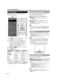 Page 26 24
On-Screen Display Menu
AV MODE (Changing Pic.Quality)
The audio and video settings can be changed to suit 
the program or input content being watched.
Select from the following AV modes.
■ 
When the input source is TV, INPUT 1 or 2 
terminals:
AUTO/STANDARD/MOVIE/GAME/USER/DYNAMIC/
DYNAMIC(Fixed)
■  When the input source is INPUT 3, 4, 5, 6 or 7 
terminals:
AUTO/STANDARD/MOVIE/GAME/PC/USER/x.v.Color/
DYNAMIC/DYNAMIC(Fixed)
 The selectable items vary depending on the input source.
 You can select AV...